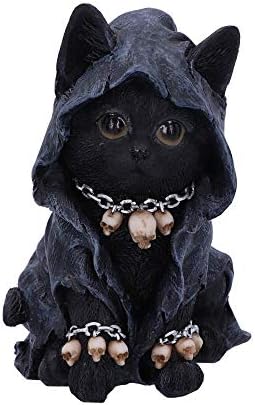 Nemesis sada mačji ogrtač Grim Reaper Cat Figurica, Polyresin, Black, 16 cm