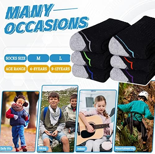Merino vune planinarskih čarapa za djecu Djevojke Zimske tople toplinske guste čizme Ugodni jastuk čarape