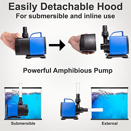 Podvodna akvarijska amfibijska pumpa od 1200 do 15' do