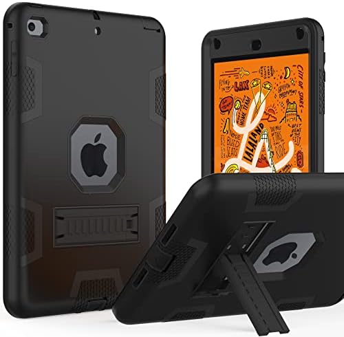 Slučaj za iPad Mini 4 5, Puksiko teškim zaštitnim zaštitom, pokrivač za 7,9 inčni iPad Mini 4. i 5., crno