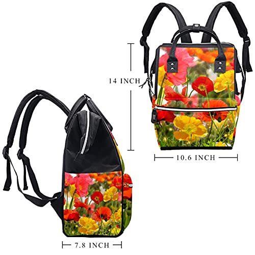 Priroda vrt ljeto cvijeće maka pelena torbe torbe mame ruksak veliki kapacitet pelena pelena torba za njegu putničke torba za njegu