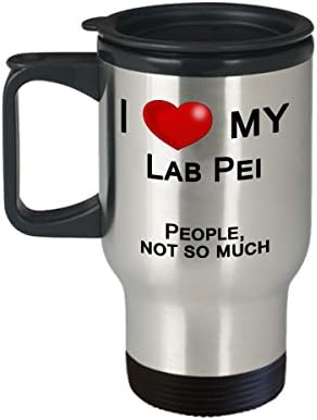Šah pei laboratorijska šalica - volim svoj laboratorij pei, a ne ljude - darovi za labrador Sharpeis