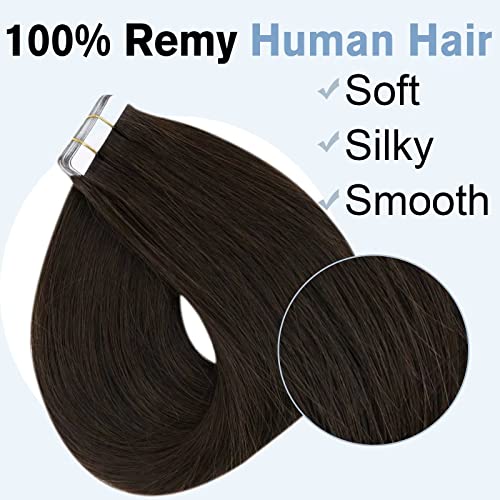 【Uštedite više】Easyouth Jedan paket traka za izgradnju kose od prirodne ljudske kose br 4 smeđe boje i jedan paket traka za izgradnju
