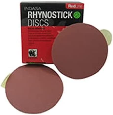 6 inčni Rhynostick Čvrsta crvena linija ljepljivi diskovi 100 diskova 220 grit