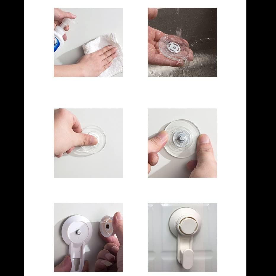 Ylyajy 4 komada usisna čaša kupaonica zid jaka vodootporna ručnika za višekratnu upotrebu kuhinjskog alata za viseće alat