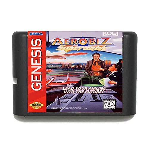 ClassicGame Sega MD Game Card Aerobiz Supersonic NTSC-USA za 16-bitni SEGA MD Igra patrona Megadrive Genesis System