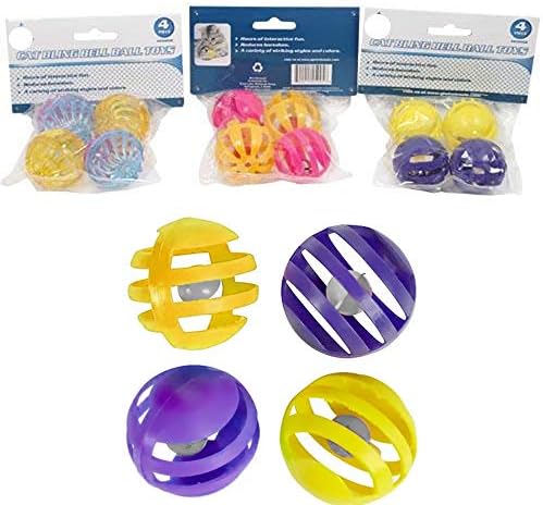 8 komada plastičnih kuglica zvona igračke za mačke mačić štene jurnjava runda igre zvečka šarena