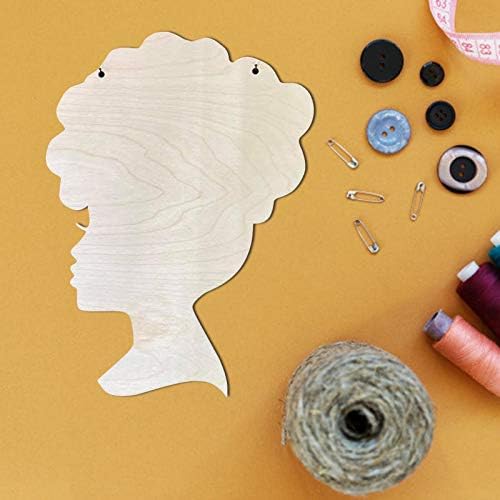 Ženska glava oblik DIY drvene zanate predložak vijenac silueta predložak stakla Uskrsna jaja ukras