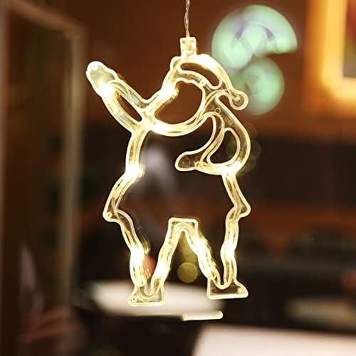 r2656i božićno LED svjetlo snježna pahuljica Djeda jelena viseća zakuha lampica ukras prozora ukras za dom 2023 Novogodišnji dekor