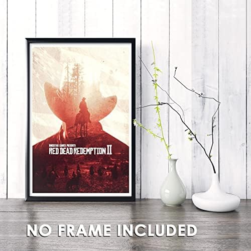 Luxbay HD Canvas Red Merch Dead Redemption 2 Dekoracija za tisak plakata zidna umjetnost za dekor sobe 12 x18