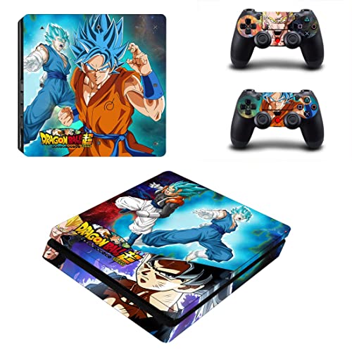 Anime Drago i VIP baloni Son Goku, Vegeta, Super Saiyan PS4 ili PS5 naljepnica kože za PlayStation 4 ili 5 konzola i 2 kontrolera naljepnica