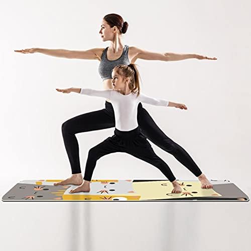 1/4 debela Protuklizna prostirka za vježbanje i fitness sa slatkim mačjim printom za jogu, pilates i podnu kondiciju