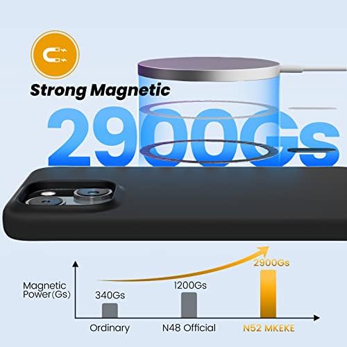 MKEKE Magnetic za iPhone 14 futrola za slučaj iPhone 13 [Dizajn za magsafe] Tekući silikonski zaštitni poklopac zaštitnog telefona