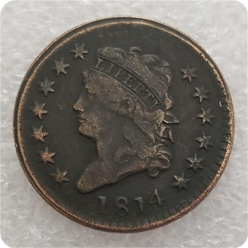 Antikni zanat američki 1814. Strani prigodni novčić srebrni dolar