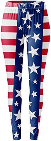 4. srpnja gamaše visokog struka za žene USA zastave joge vježbanje gamaša ultra mekane četkane elastične vježbe fitnes hlače