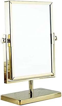Kozmetičko ogledalo za šminkanje, stolno dvostrano kvadratno ogledalo za ispraznost s 2 povećanja, toaletno ogledalo za kupaonicu s