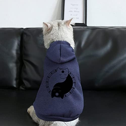 Yin i yang slatke mačke jednodijelne pseće kostim za kućne ljubimce odjeća s hat -om za kućne ljubimce za štene i mačku