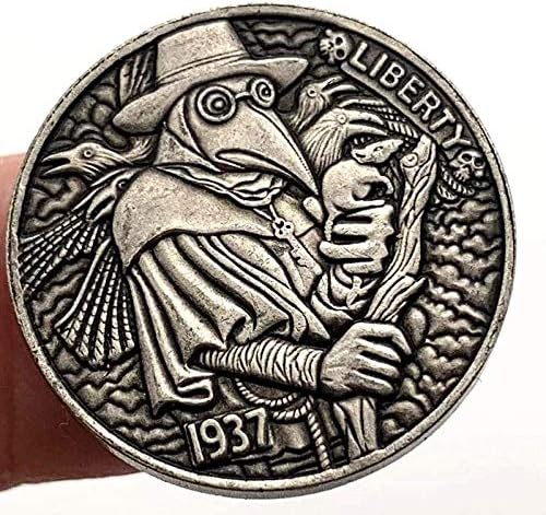 1937. američke lutajuće vrane i štakori mesing staro srebro 21 mm komemorativna kolekcija kovanica zanatska ptica bakar srebrni novčić