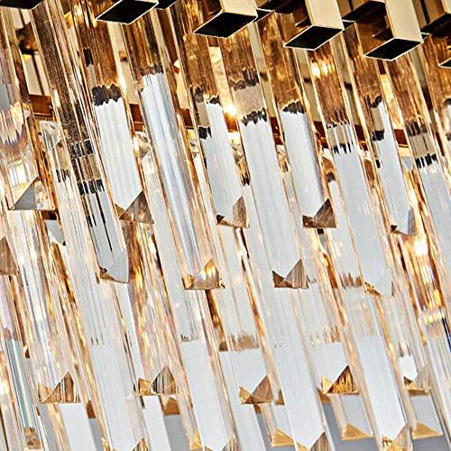 USIFAZ Jednostavna moderna kristalna svjetiljka luster za žive ovalno luksuzno zlatno okrugli lusteri od nehrđajućeg čelika Svjetla
