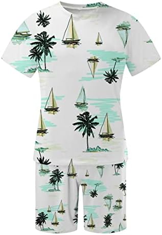 Muška odijela velike i visoke i dvodijelne muške kratke kratke košulje na plaži Tiskane hlače Summer Sets Sloave Men odijela &