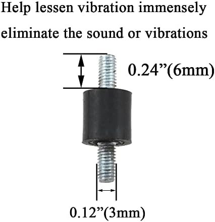 Hahiyo m3x6 mm gumeni izolator montira cilindrični anti-vibracijski diploporski amortizer šok ne kliznih matica ne osjećate ne osjećaju