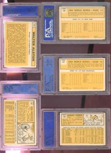 1963. Topps 154 Walt Alston PSA 7 Ocjenjiva bejzbol kartica NM Los Angeles Dodgers - Slabozne bejzbolske karte