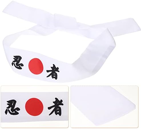 Sjajna bijela traka za glavu Sportska traka za glavu Japanski Bushido traka za glavu Sushi Chef Bandana s kravatom na odijelu kape