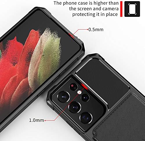 Torbica WEFOR za Samsung Galaxy S21 Ultra 5G - Torbica-novčanik s džepovima za kartice od umjetne kože, podizna poklopac za Samsung