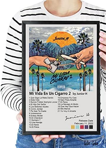 R-TIMER JUNIOR H POSTER MI VIDA EN UN CIGARRO 2 Glazbeni plakat album Naslovnica Posteter ukrasi Slikanje retro plakata platno zidna