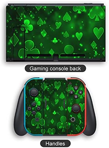 Zeleni bitmap simboli karte za igranje naljepnica s lijepim uzorkom zaštitna folija za kožu s potpunim omotom naljepnica s naljepnicom