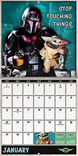 Baby Yoda kalendar 2023 - Deluxe 2023 Star Wars Mandalorian Mini kalendarski snop s preko 100 naljepnica kalendara