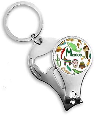 Meksički pejzaži životinje Nacionalna zastava nokat za nokat ring ključ za otvarač boca za bočicu