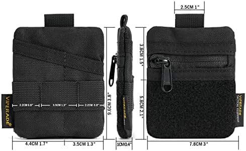 Viperade VE13 Mini EDC torbica, mali džepni organizator s DIY zakrpama, EDC Organizator džepa za EDC Knuckle, upaljač, EDC kovanice,