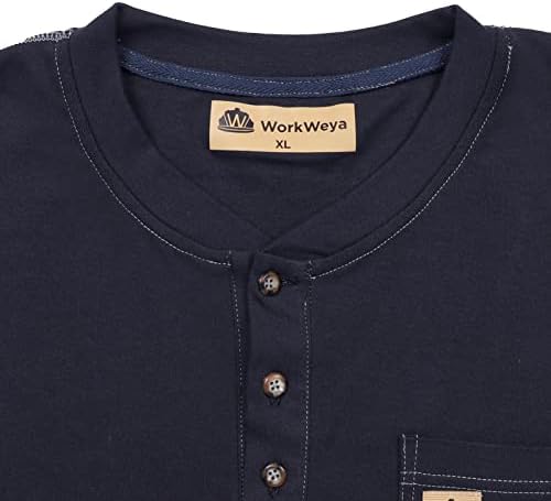 Workweya fr košulje za muškarce 6,5 oz otporna na plamen Henley košulja NFPA 2112/CAT2