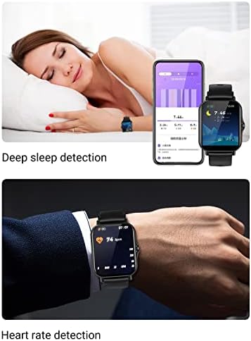 Pametni sat za muškarce žene, fitness tracker za android telefone otkucaje srca i monitor spavanja, IP68 vodootporan 1,69 Redoj zaslona