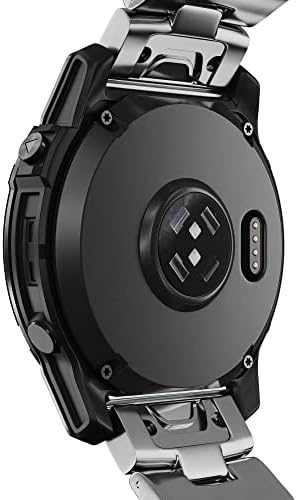 Blaubeck Titanium ventibed 26 mm satni bend - Kompatibilan s Garmin Watch Band Smartwatches Fenix ​​6x/6x Pro/5x/5x Plus/3/3HR i Sapphire