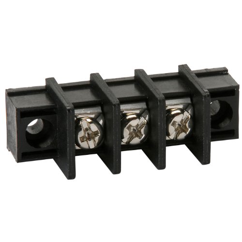 25-In100-03 serija 25-In100 terminalni blok tipa barijere, Tip lemnog vrha, 25 ampera, 3 pola, nagib 9,50 mm, 300 V, raspon žica 22-12