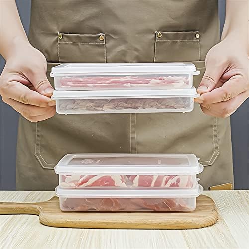 2 pakiranja-plastični spremnici za slaninu s nepropusnim poklopcima za narezke, sir, delikatesno meso, spremnik za skladištenje hrane