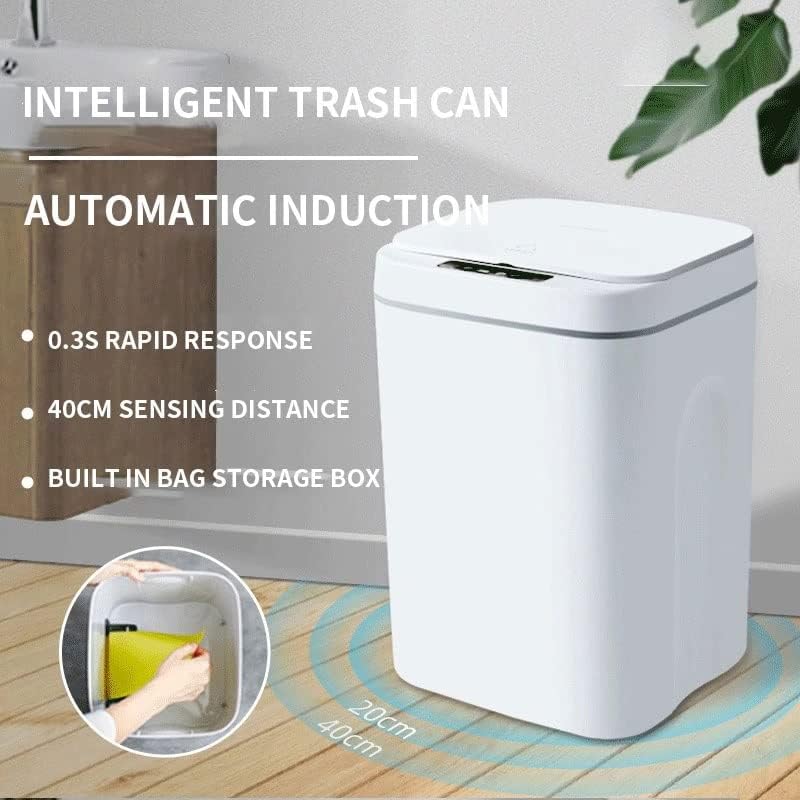 Seasd Inteligentno indukcijsko smeće kanta automatsko indukcijsko smeće Can Kuhinja spavaća soba Električno dodir smeće kanta