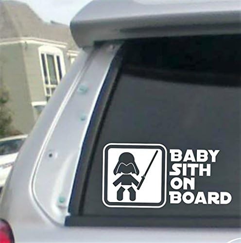 Baby Sith na brodu LightAber- 6 široka naljepnica za laptop tablete skejtbord prozori Sticke