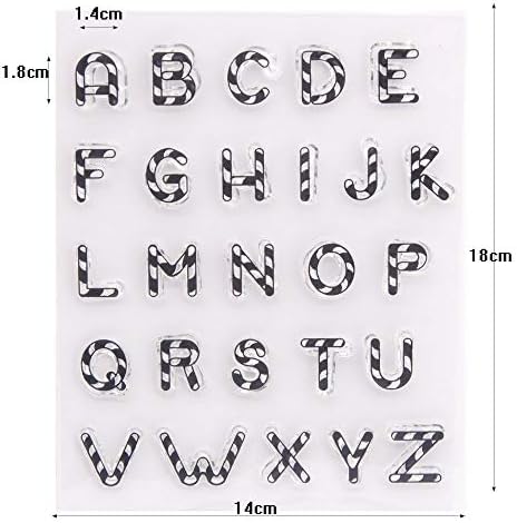 Kwellam božićni engleski abeceda ABC VELIKA slova Brojevi jasne marke za izradu karata i DIY Scrapbooking 2011206