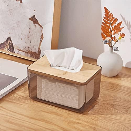 Dingzz retro kutija s tkivom prozirni dnevni boravak stol gornji dio blagovaonice papir kutija kreativni kvadrat velika plastična kutija