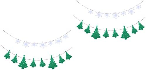 2pcs 3 metra božićni snjegović i snježna pahuljica jezganje zvona za zvona za zabavu zabrane Garlands Xmas Decorator Poppres (nasumična