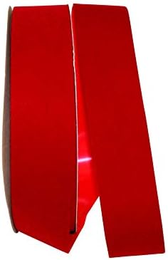 Relantna vrpca Velvet-Polypro vrpca, 2-1/2 inč x 100 metara, praznični crveni