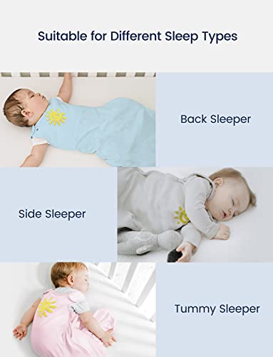 Totaha nježno ponderirana vreća za spavanje beba, dječja nosač pokrivač 0-24 mjeseci organski pamuk, nadogradnja dvosmjernog sigurnog