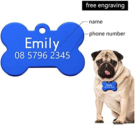 Bo Mei Personalizirana oznaka za pse od nehrđajućeg čelika Ugravirane ID oznake za pseće ovratnike anti-Lost Natplate kućne pločice
