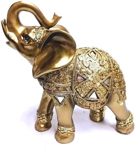 Dinastija Poklon 8 Novi zlatni slon ukrašavanje Figurice kuće/ ureda Dekor QMH219610-8