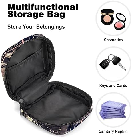 Sanitarna torba za skladištenje ubrusa, torba s jastučićima, torbica za jastuk, mala torba za šminkanje, retro uzorak glave vlaka