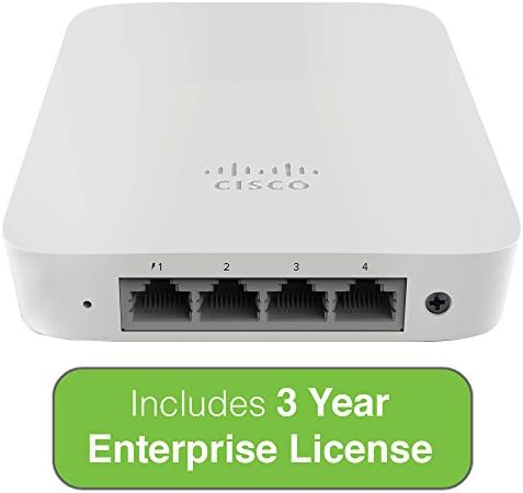 Cisco Meraki MR30H Quad-Radio, oblak upravljan 2x2: 2 802.11ac Wave 2 Zidni prekidač AP, 1,3 GBPS, 802.3AF POE W/3Y Enterprise Licenca