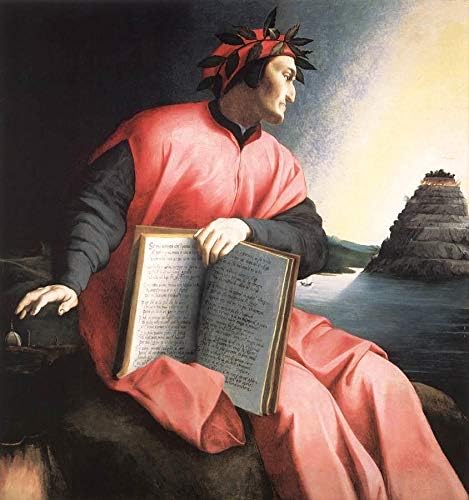 $ 80-10 $ ručno naslikani od strane učitelja umjetničkih akademija - poznata uljana slika - alegorijski portret Dantea Florence Agnolo